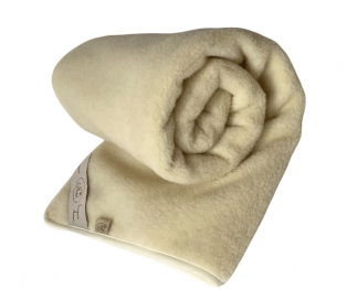 PLAID / DNNERE DECKE AUS EUROPISCHER MERINOWOLLE wei in der Gruppe Bettwsche aus Wolle / Woll Plaids / Merino Wolle bei Ullbdden AB (211109r-1)