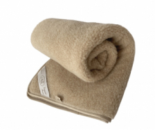 PLAID / DNNERE DECKE AUS EUROPISCHER MERINOWOLLE beige